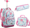 Kids 16-inch Rolling Luggage Bags School Backpack Set childrensterritory