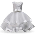 Little Girls' Elegant Layered Design Evening Party Dresses childrensterritory
