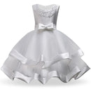 Little Girls' Elegant Layered Design Evening Party Dresses childrensterritory