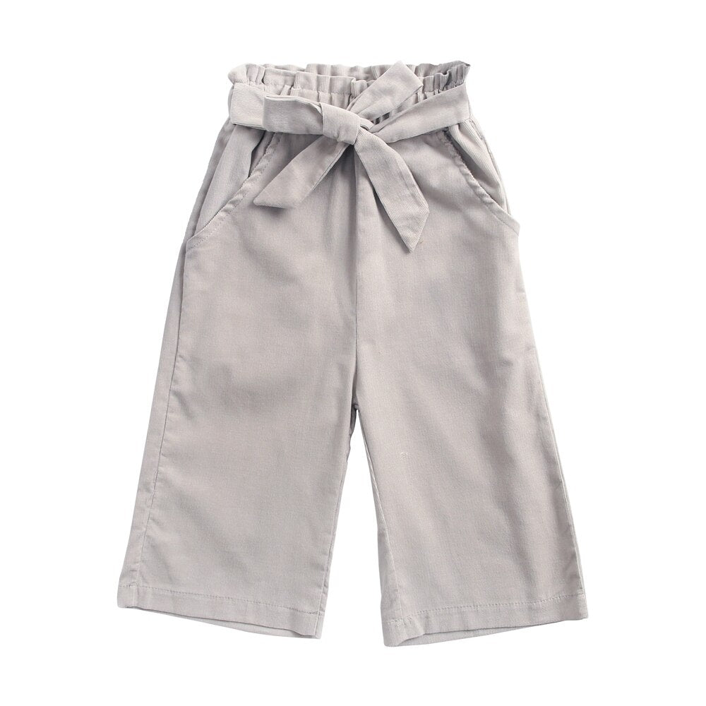 Little Girls Casual Long Pants Winter Trousers with Pockets childrensterritory