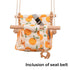 Cartoon Canvas Baby Wood Hanging Chair Outdoor Toy-Children&
