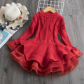 Girls' Round Neck Long Sleeves Autumn Party Dresses