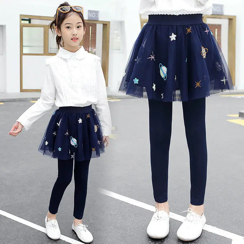 Kids Girls Casual and Comfortable TUTU Skirt Leggings childrensterritory
