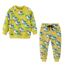 Cartoon Print Sweatshirts and Pants Tracksuit Set childrensterritory