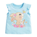 Cartoon Ladybug Design Little Girls Cotton Tops Tees