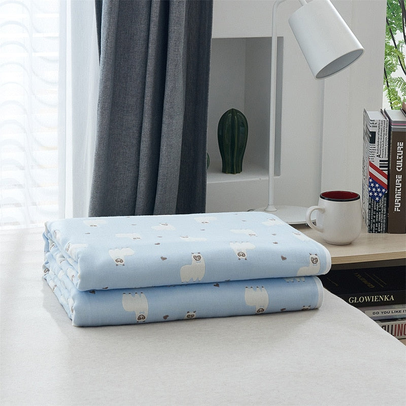 6 Layer Cotton Muslin Baby Blankets Carriage Quilt childrensterritory