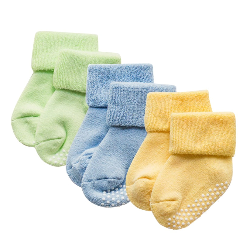 Infant 3 Pairs Thicken Warm Winter Antiskid Floor Socks childrensterritory