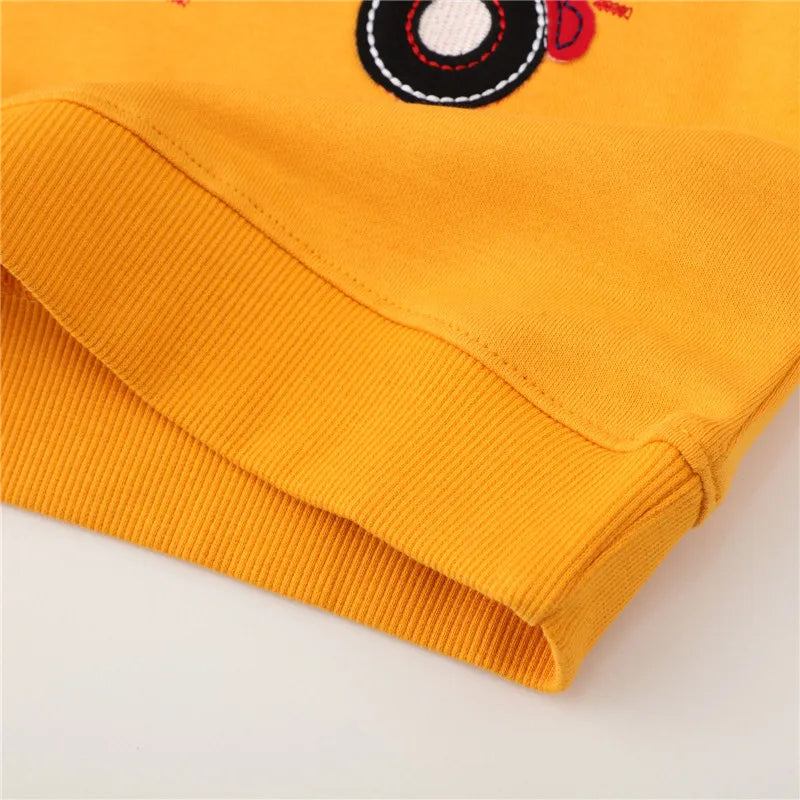 Cartoon Vehicle Design Kids Boys Cotton Sweatshirts childrensterritory