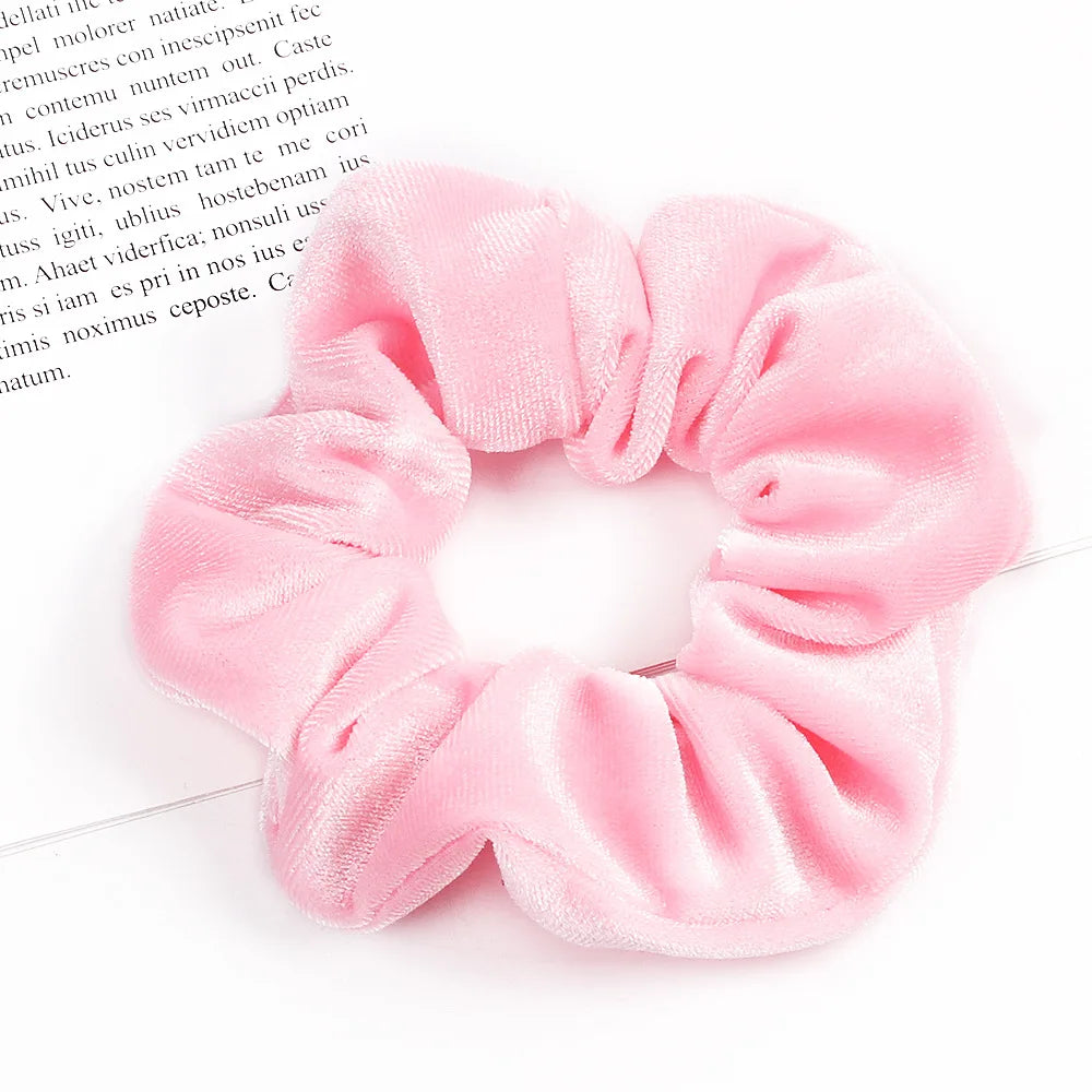 Velvet Scrunchie Hairband For Girls