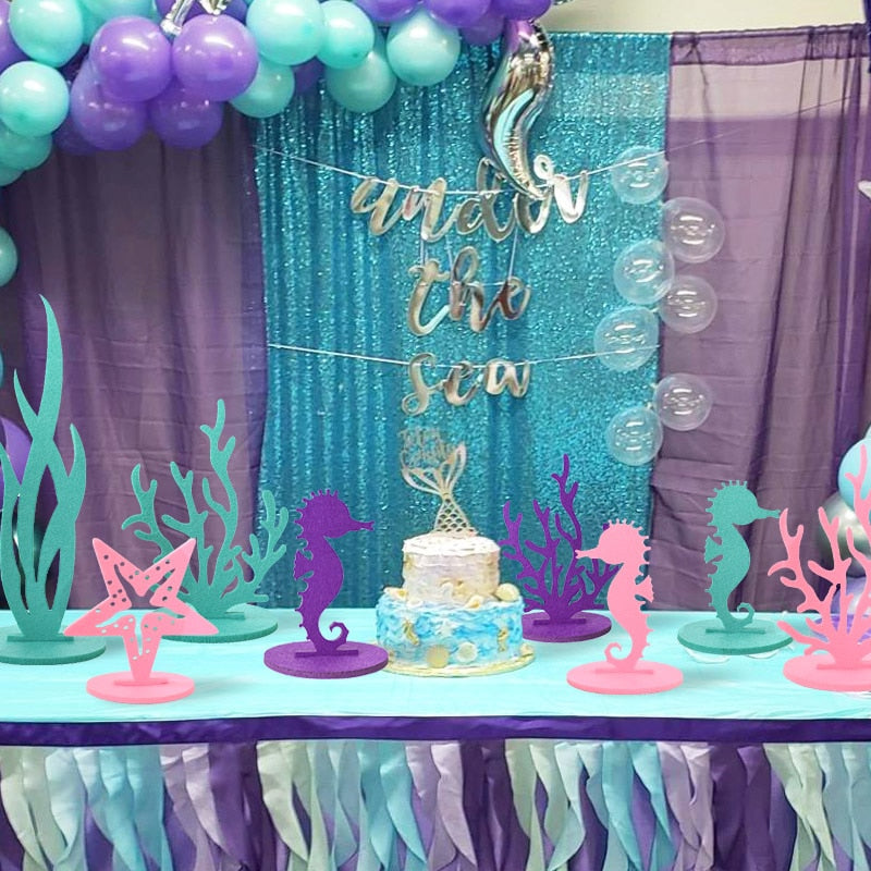 Mermaid Theme DIY Seagrass Seahorse for Party Decoration childrensterritory