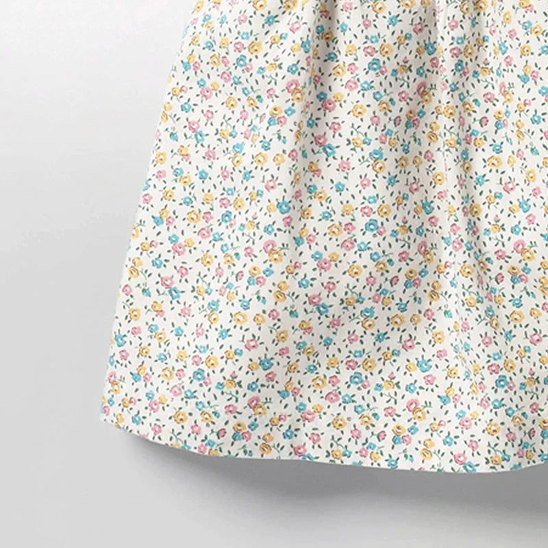 Girls Half Sleeves Floral Printed Casual Summer Dresses