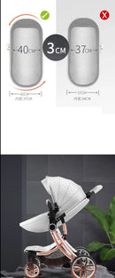 2 in 1 Folding Luxury High Landscape Baby Pram childrensterritory