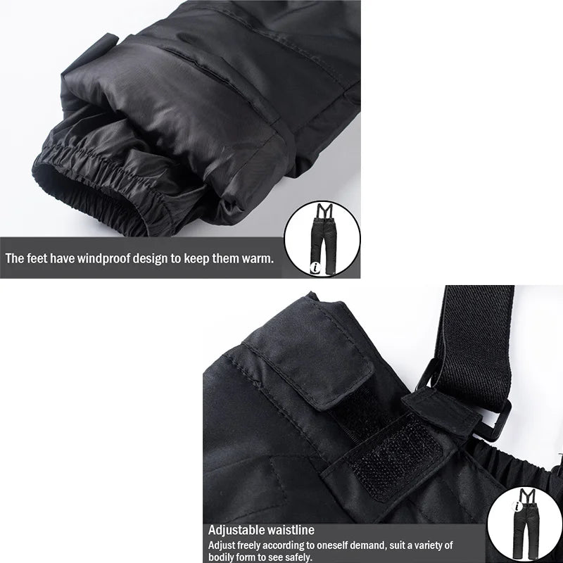 Kids Waterproof Warm Fleece Snow Suits Set childrensterritory