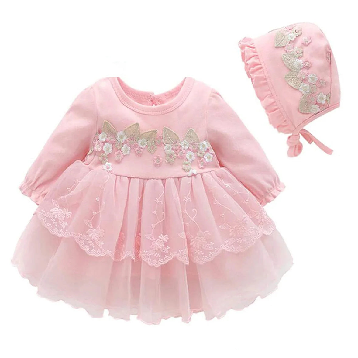 Newborn Girl Christening Dresses Set (Shoes, Tights &amp; Long Socks) childrensterritory