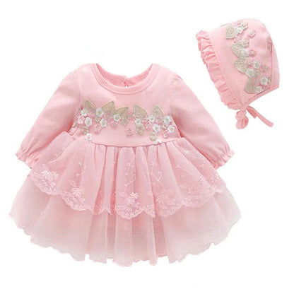 Newborn Girl Christening Dresses Set (Shoes, Tights &amp; Long Socks) childrensterritory