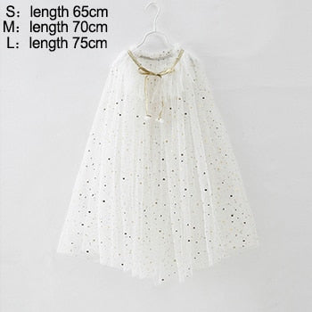 Multicolor Blingbling Fairy Princess Cape for Halloween Party childrensterritory