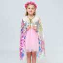 Multicolor Blingbling Fairy Princess Cape for Halloween Party childrensterritory