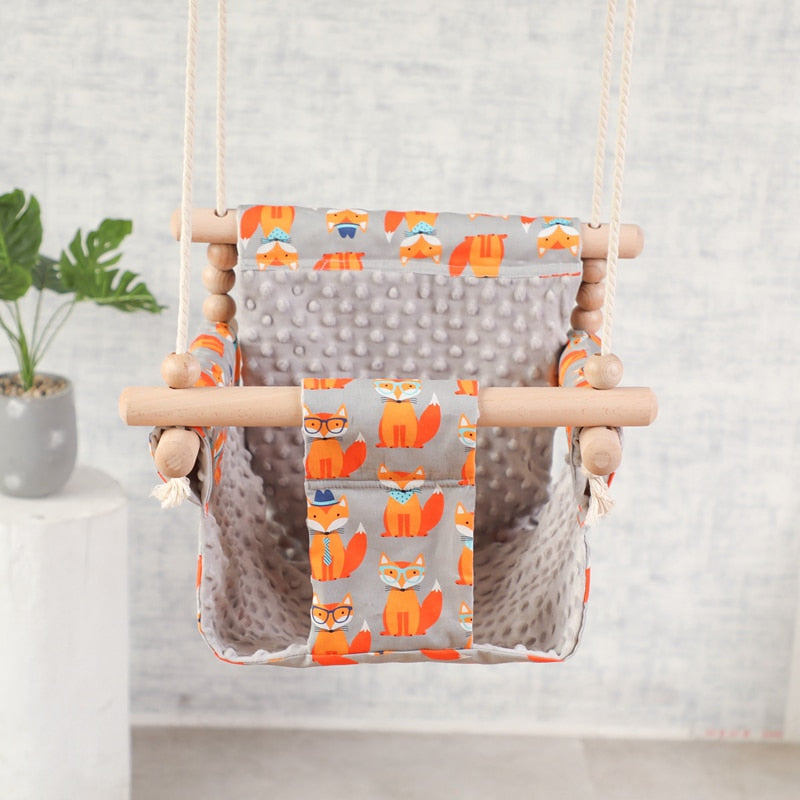 Indoor Wodden Hanging Chair Hammock for Baby childrensterritory
