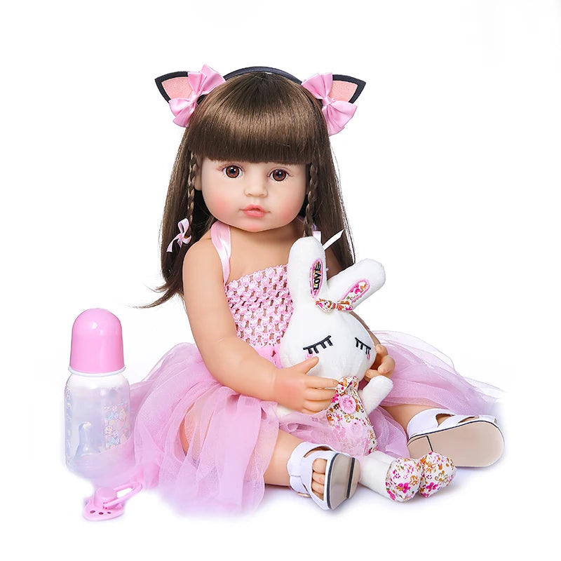 55cm Reborn Pink Princess Baby Girl Doll childrensterritory