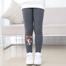 Cartoon Girl Pattern Winter Thick Warm Fleeced Pants For Girls childrensterritory