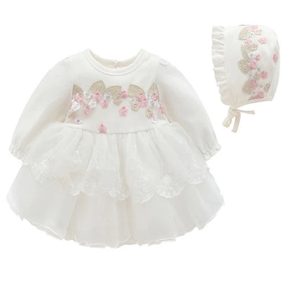 Newborn Girl Christening Dresses Set (Shoes, Tights &amp; Long Socks) childrensterritory