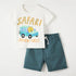 Kids Boys Short Sleeve Cartoon Print Clothing Sets childrensterritory