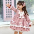 Kids Girls Spanish Bow-knot Vintage Princess Dress