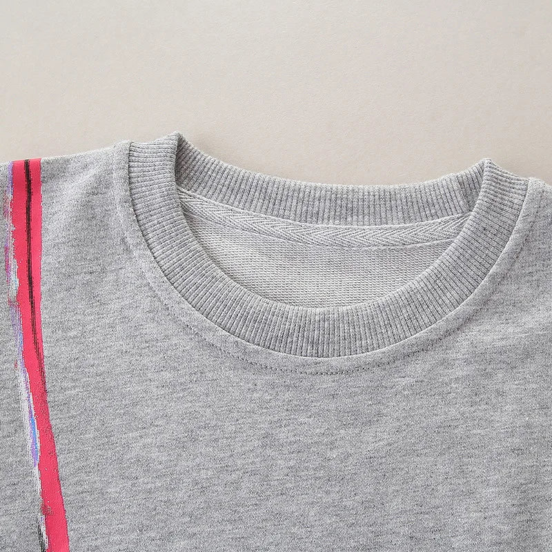 Cartoon Animal Design Little Girls Cotton Sweatshirts for Winter