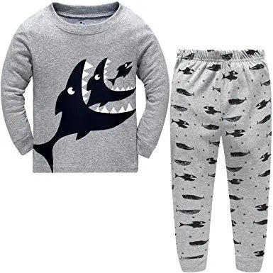 Kids Boys Cartoon Excavator Print Pyjamas Sets childrensterritory