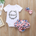 "One" Print Baby Girl 1st Birthday Outfit for Spring and Autumn