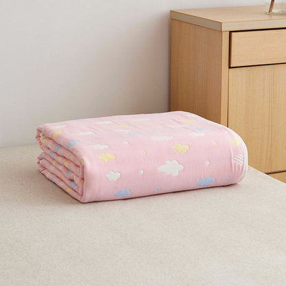 6 Layer Cotton Muslin Baby Blankets Carriage Quilt childrensterritory