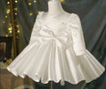 Pearl-Decorated Tutu White Flower Girls Dress For Party childrensterritory