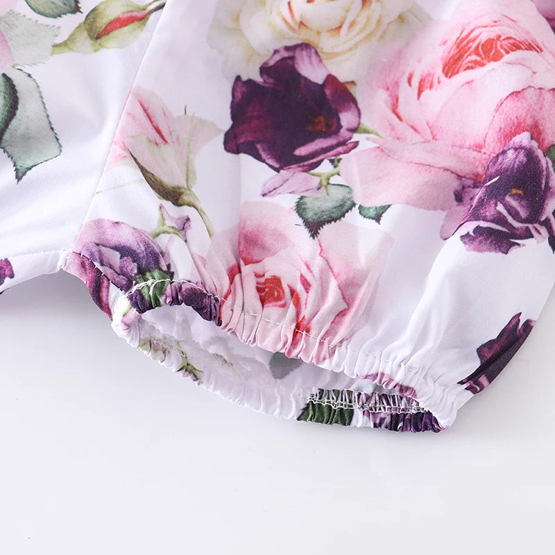 Baby Girl 3Pcs Floral Outfit Set for Summer