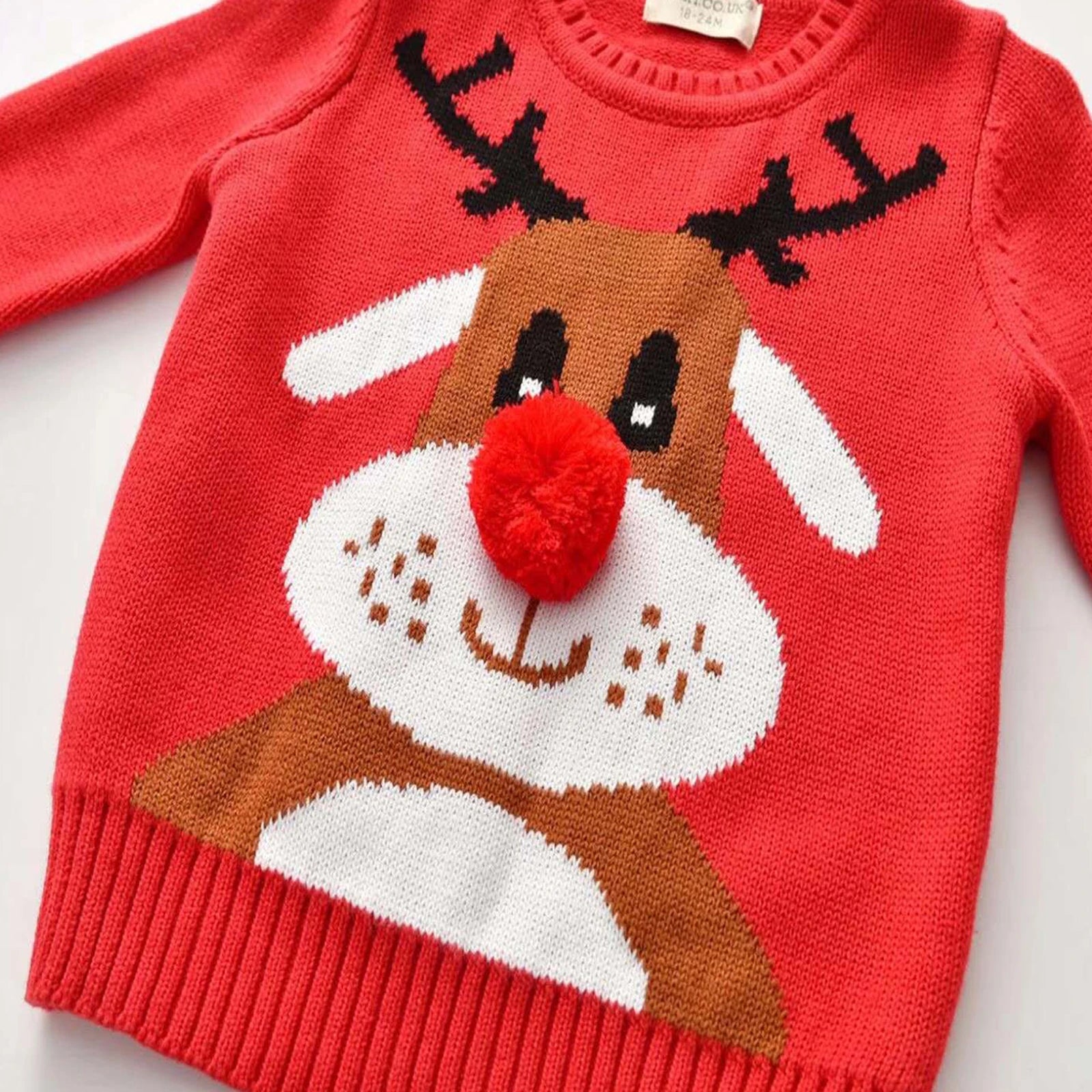 Kids Cartoon Print Long-Sleeved Warm Sweaters