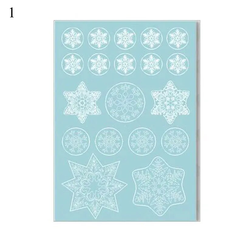 Santa Claus Snowflake Christmas Window/Wall Decals childrensterritory