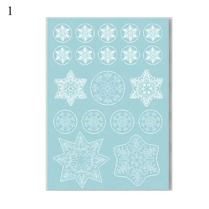 Santa Claus Snowflake Christmas Window/Wall Decals childrensterritory