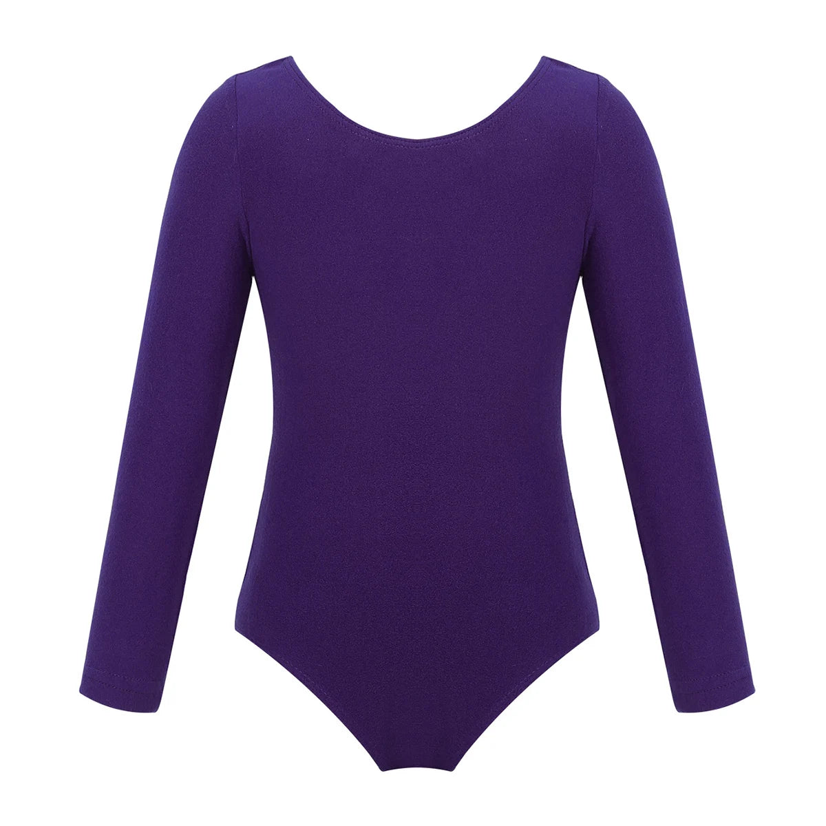 Kids Girls Long Sleeve Solid Color Ballet Leotards Bodysuit childrensterritory
