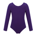 Kids Girls Long Sleeve Solid Color Ballet Leotards Bodysuit childrensterritory