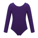 Kids Girls Long Sleeve Solid Color Ballet Leotards Bodysuit childrensterritory