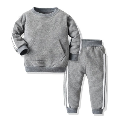 Baby Kids Solid Colour Winter Clothing Set childrensterritory