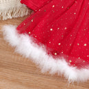 Girls' Round Neck Long Sleeves Christmas Dresses