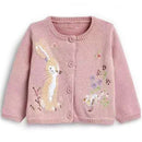 Lovely Cartoon Rabbit Embroidery Soft Cardigan for Kids childrensterritory