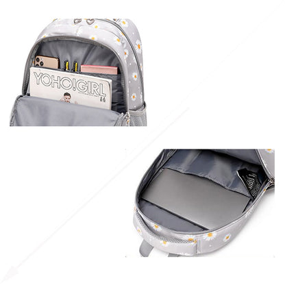 Floral Print 3 Pcs/Set School Backpack for Kids/Teen Girls childrensterritory