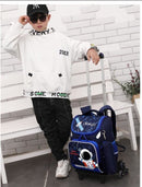 Space Theme Kids Boys School Rolling Backpacks childrensterritory
