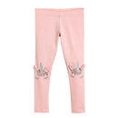 Kids Girls Cartoon Pattern Skinny Cotton Trousers childrensterritory