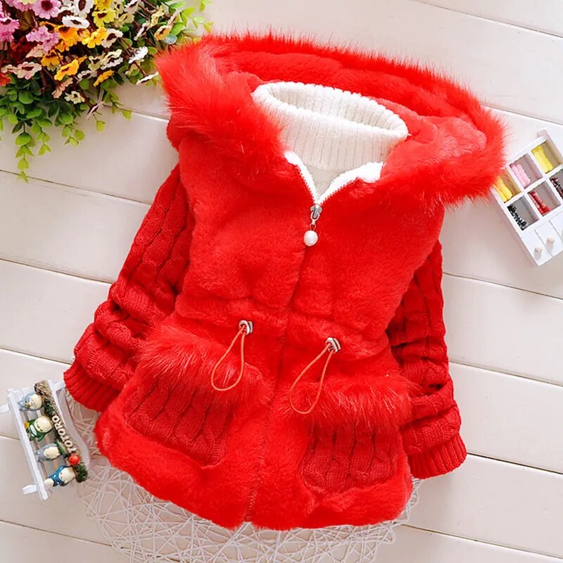 Baby Girls Thicken Warm Winter Hooded Jackets childrensterritory