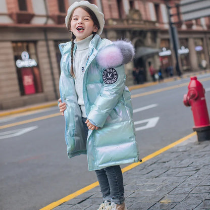 Thicken White Duck Down Winter Parkas for Girls childrensterritory