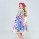 Stylish Sequins Mermaid Design Princess Girls Cape Cloak childrensterritory
