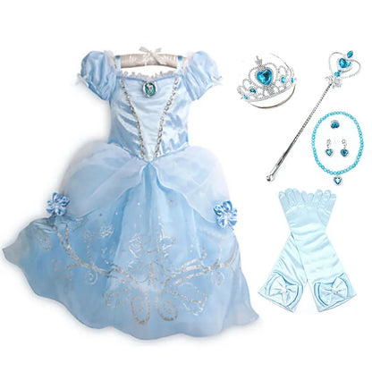 Kids Girls Disney Princess Dresses for Halloween Christmas childrensterritory