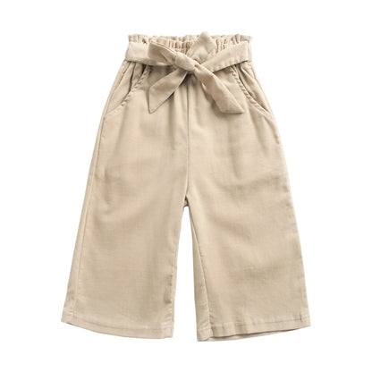 Little Girls Casual Long Pants Winter Trousers with Pockets childrensterritory